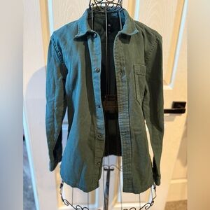 Vans Women's Forest Green Button-Up Shirt Jacket